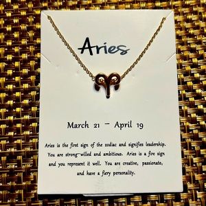 Aries gold tone necklace